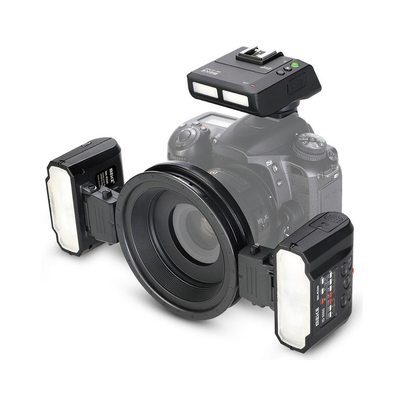 Photography flash kit - Meike Macro Twin Flash Kit MK MT24, adjustable lighting