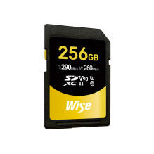 Memory Card - Wise 256GB SDXC UHS II V90 290MB/s Read 260MB/s Write