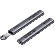 Prezentacijos rodyklė - Vention žalias lazerinis rodyklė (USB, 50m nuotolis, PVC)
