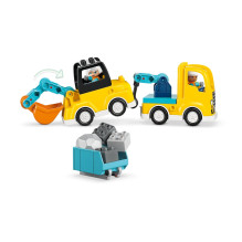 Toy - LEGO DUPLO 10475 3 in 1 Construction Transport (Lego, 22 pieces, 2 minifigures)