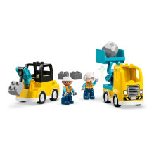 Toy - LEGO DUPLO 10475 3 in 1 Construction Transport (Lego, 22 pieces, 2 minifigures)