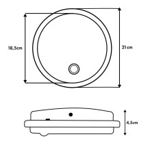 Outdoor - Wall light - Maclean MCE525 10W 1000lm PIR sensor IP65 white