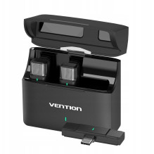 Microphone - Vention USB-C wireless microphone set 2 pcs., 30 h. battery, noise cancellation