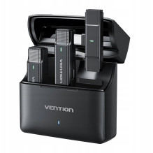 Mikrofonas - Vention USB-C belaidžių mikrofonų rinkinys 2 vnt., 30 val. baterija, triukšmo slopinimas Mikrofonas - Vention USB-C belaidžių mikrofonų rinkinys 2 vnt., 30 val. baterija, triukšmo slopinimas