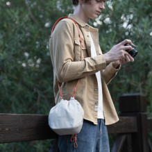 Camera bag - PGYTECH OneGo Drawstring Bag (durable nylon, for mirrorless/action cameras, ivory)