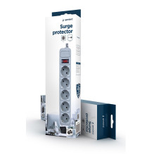 Power - Gembird SPG3-B-15C Switch 5 Sockets 4.5m Gray