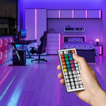 Apšvietimas - Vention Silikoninė Neoninė LED Juosta 12V 2m RGB su Nuotoliniu Valdymu