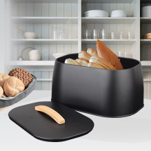 Kitchen Storage - Maestro Bread Bin MR-1675 165mm H, 240mm D, 335mm W Black