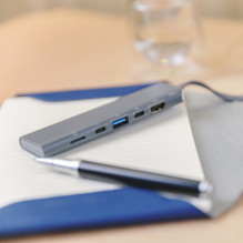 Kompiuterinė įranga - Allocacoc Docking HUB USB C HDMI USB A micro SD Pilka