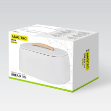 Kitchen Storage - Bread Box Maestro MR-1675 Stainless Steel Manual Lid White