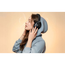 Wireless headphones - Vention SoundMate BT 5.3, 20 h. battery, built-in microphone, black Wireless headphones - Vention SoundMate BT 5.3, 20 h. battery, built-in microphone, black