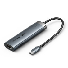 USB Hublis - Vention 5-in-1 USB-C Hublis 100W PD 5Gbps 4K@60Hz