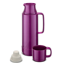 Beverage container - ROTPUNKT glass thermos 0.75L hot / cold 24 / 36h glossy grape