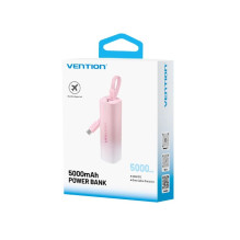 Energijos bankas - Vention 20W USB-C 5000mAh Rožinė
