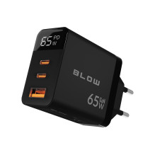 Įkroviklis - BLOW LCD Sieninis Įkroviklis USB-C 65W PD Juodas