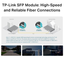 Tinklo įranga - TP-Link Gigabit Single-Mode WDM Bi-Directional SFP Modulis (1250 Mbit / s, 1000 m)