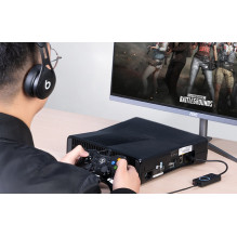 Audio Adapter - Vention 1m USB 2.0 External Sound Card (line-in / out, 16-bit, black)