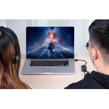 Audio Adapter - Vention 1m USB 2.0 External Sound Card (line-in / out, 16-bit, black)