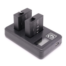 Įkroviklis - Caruba Wall Charger &amp; Battery Duo Kit (GoPro Hero 5 / 6 / 7, 2x1220mAh)
