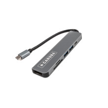 USB Hublis - Caruba 6 in 1 USB C Hublis (PD 100W, 2x USB A, HDMI 4K, SD / Micro SD)