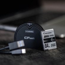 Memory card reader - Caruba Cardreader CFast + SD 10Gb/s USB 3.0 Black