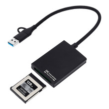 Atminties kortelių skaitytuvas - JJC CR CFB kortelių skaitytuvas USB 3.2 Gen2 Type C / USB A juodas