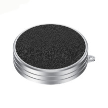 Camera Lens Cap - JJC LC XHALF Aluminum PU Leather EVA Silver