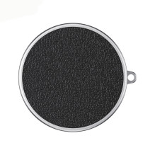 Camera Lens Cap - JJC LC XHALF Aluminum PU Leather EVA Silver