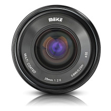 Objektyvas - Meike MK 25mm f / 2.0 Canon M tvirtinimas Metalinė konstrukcija Objektyvas - Meike MK 25mm f / 2.0 Canon M tvirtinimas Metalinė konstrukcija