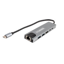 USB Hublis - Caruba 6 in 1 USB C Hublis su Ethernet, HDMI, 2 USB A, Power Delivery