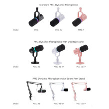 Mikrofonas - Feelworld PM1 P XLR USB C Kardioidinis Nutraukimas Garso Lygis Rožinis