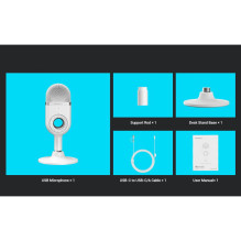 Microphone - SmallRig 3492 Simorr Wave U1 USB condenser cardioid white