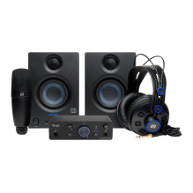 Garso gamybos rinkinys - Fender Quantum Complete (microfonas, garso sąsaja, ausinės, studijos monitoriai)
