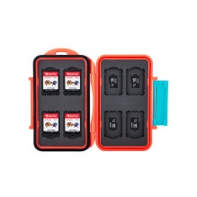 Dėklas - JJC MC SDMSD16 Atminties kortelių laikiklis 8 Switch kortelėms ir 8 microSD oranžinis