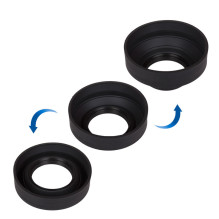 Camera accessory - Caruba rubber lens hood 3in1 43mm black