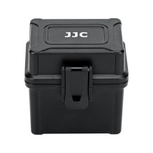 Case - JJC JBC BAT2 Battery and Memory Card Storage Box, 2 Batteries, 6 Cards, Black