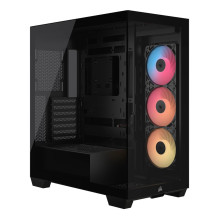 Kompiuterio korpusas - Corsair 3500X LXR LINK TG ATX, skystas aušinimas, juodas