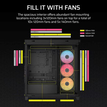 Computer Case - Corsair 4500X LX-R RGB Mid-Tower, Tempered Glass, Black Computer Case - Corsair 4500X LX-R RGB Mid-Tower, Tempered Glass, Black