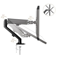 Monitor mount - Maclean MC-860N 13"-27", 8 kg, gas spring, black