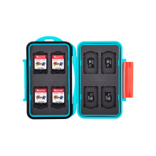 Dėklas - JJC MC SDMSD16 atminties kortelių laikiklis 8 Switch kortelėms ir 8 micro SD mėlynas
