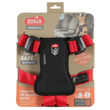 Pet harness - ZOLUX Travel Safe S, adjustable, neck 30-55 cm, red Pet harness - ZOLUX Travel Safe S, adjustable, neck 30-55 cm, red