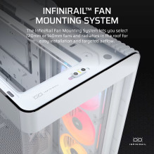 Computer case - Corsair 4500X LX-R RGB Mid-Tower, cooling support, white