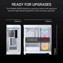 Computer case - Corsair 4500X LX-R RGB Mid-Tower, cooling support, white