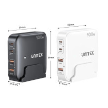 Įkroviklis - UNITEK P1229AWH01-EU 100W 2x USB-C 2x USB-A Baltas Įkroviklis - UNITEK P1229AWH01-EU 100W 2x USB-C 2x USB-A Baltas