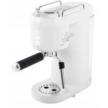 Coffee machine - ELLE Espresso Machine 20 Bar, Milk Frother, 1L Water Tank, White