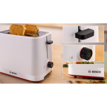 Toaster - BOSCH TAT3M121 2-slice defrost function white