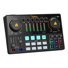 Sound Card - Maono AME2 Portable Audio Interface with Preamps USB-C Black