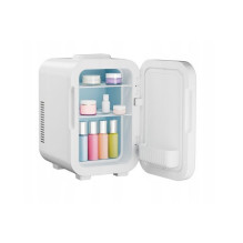 Home and Kitchen Appliance - ELLE 8L Mini Refrigerator with LED Mirror, Heating Function, White