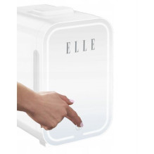 Home and Kitchen Appliance - ELLE 8L Mini Refrigerator with LED Mirror, Heating Function, White
