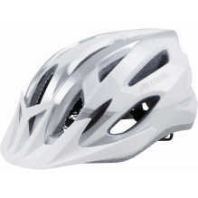 Cycling helmet - Alpina MTB17 lightweight adjustable 23 vents white and silver